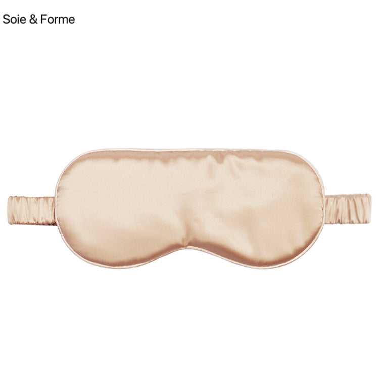 Mulberry Silk Eye Mask — Cotton-Filled, Champagne Gold