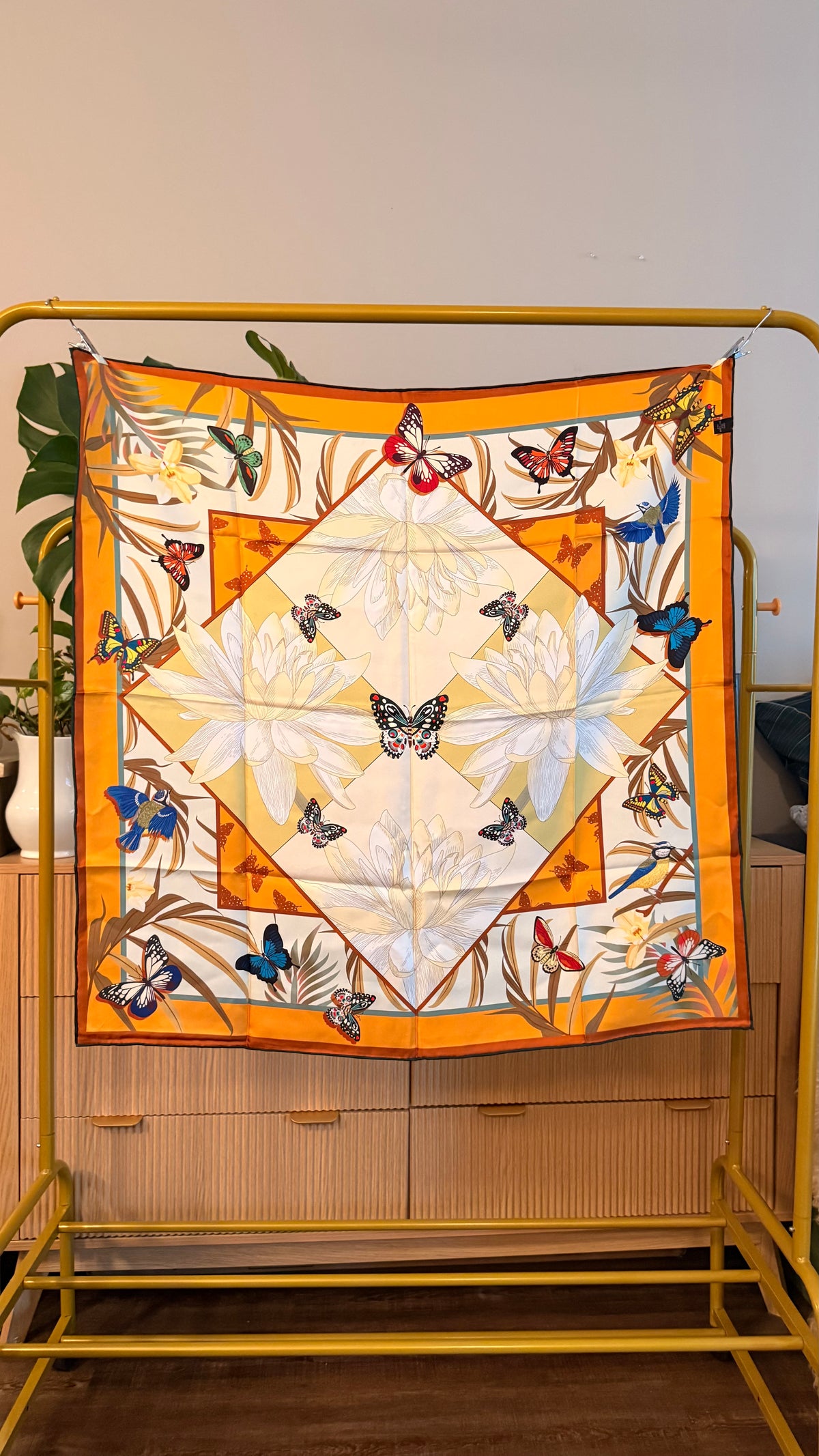 Nymphéa Silk Scarf — Double-Sided
