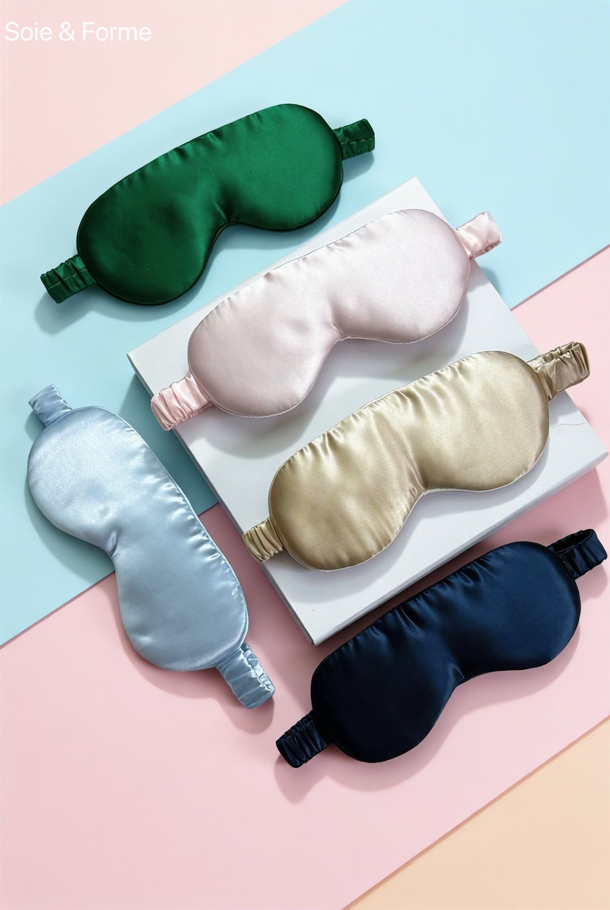 Mulberry Silk Eye Mask — Cotton-Filled, Champagne Gold