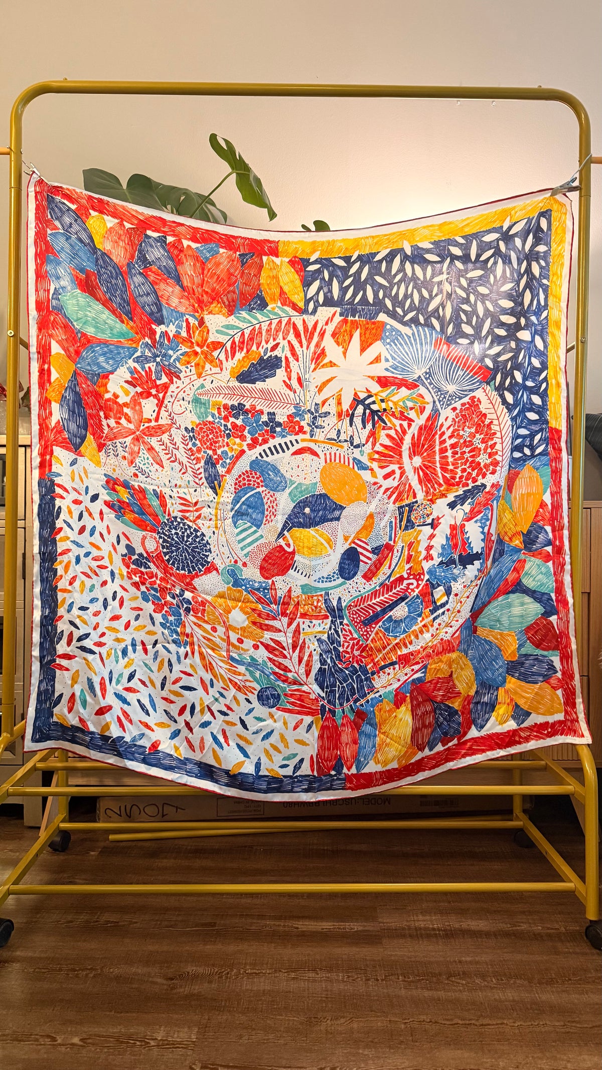 Fauve Silk Scarf — Vivid Bloom