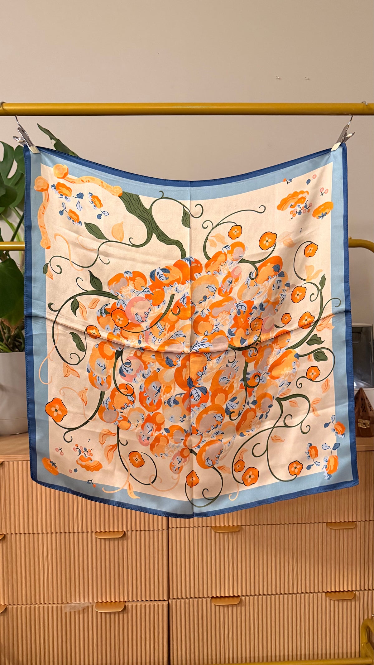 Guirlande Silk Scarf — Apricot
